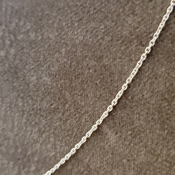 SHB Aqua Rhinestone Open Circle Pendant Chain Necklace - Picture 4 of 5